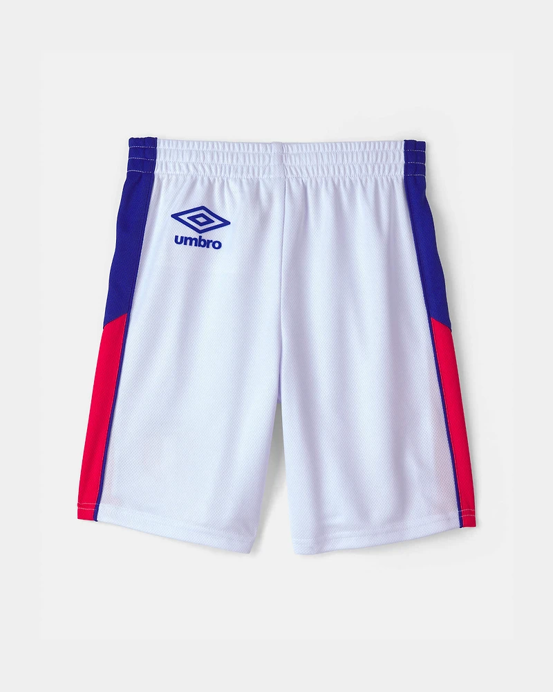 Kids Umbro France Mesh Soccer Shorts - Blue/Red/White