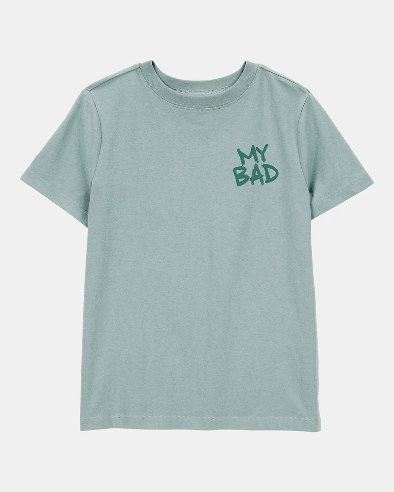 Kid My Bad Short-Sleeve Graphic Tee - Green