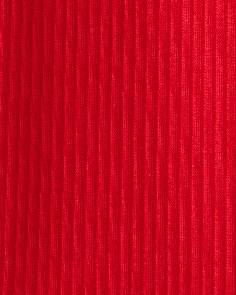 Toddler Girl Pull-On Stretch Rib Leggings - Red