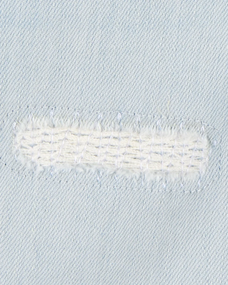 Kid Mid-Length Iconic Denim Short - Splash Wash