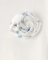 Toddler Girl Rose Applique Long-Sleeve Peplum Top - Ivory