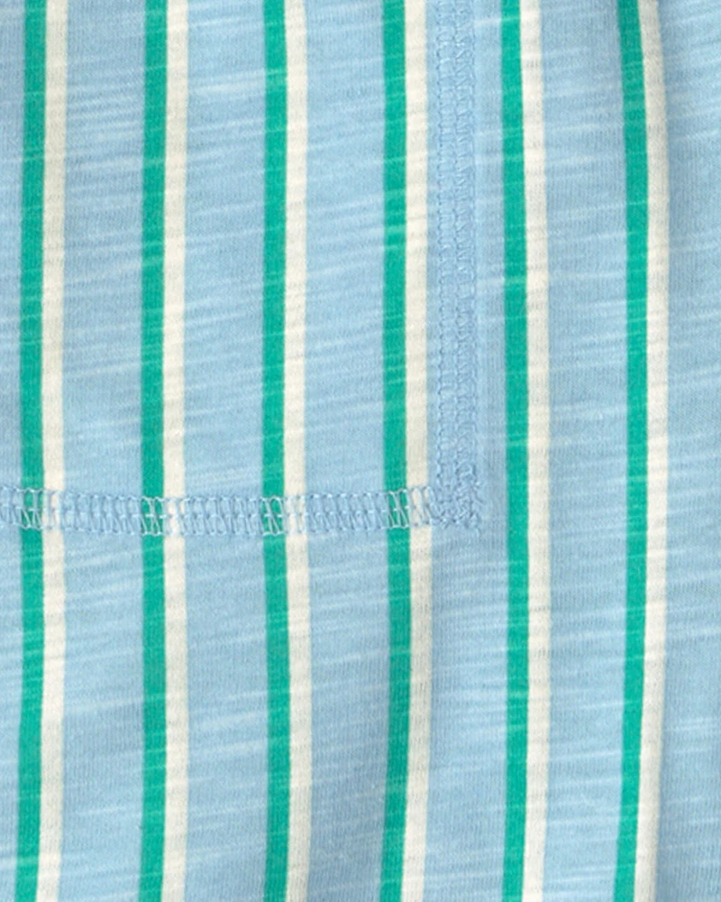Boys Striped Shorts - Blue