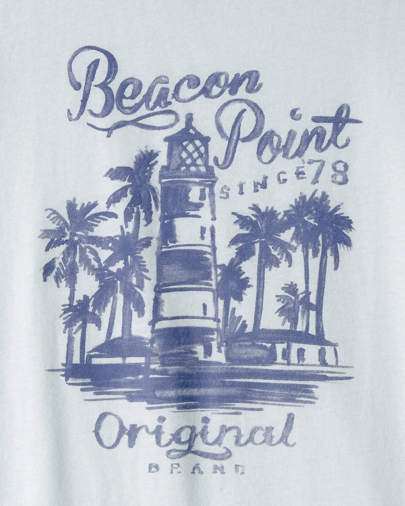 Kid Lighthouse Graphic Tee - Blue