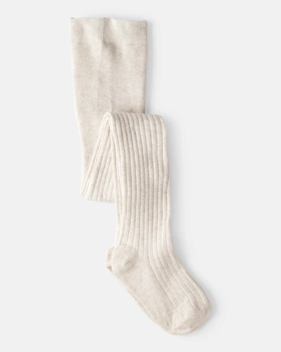 Girls Rib Tights - Cream