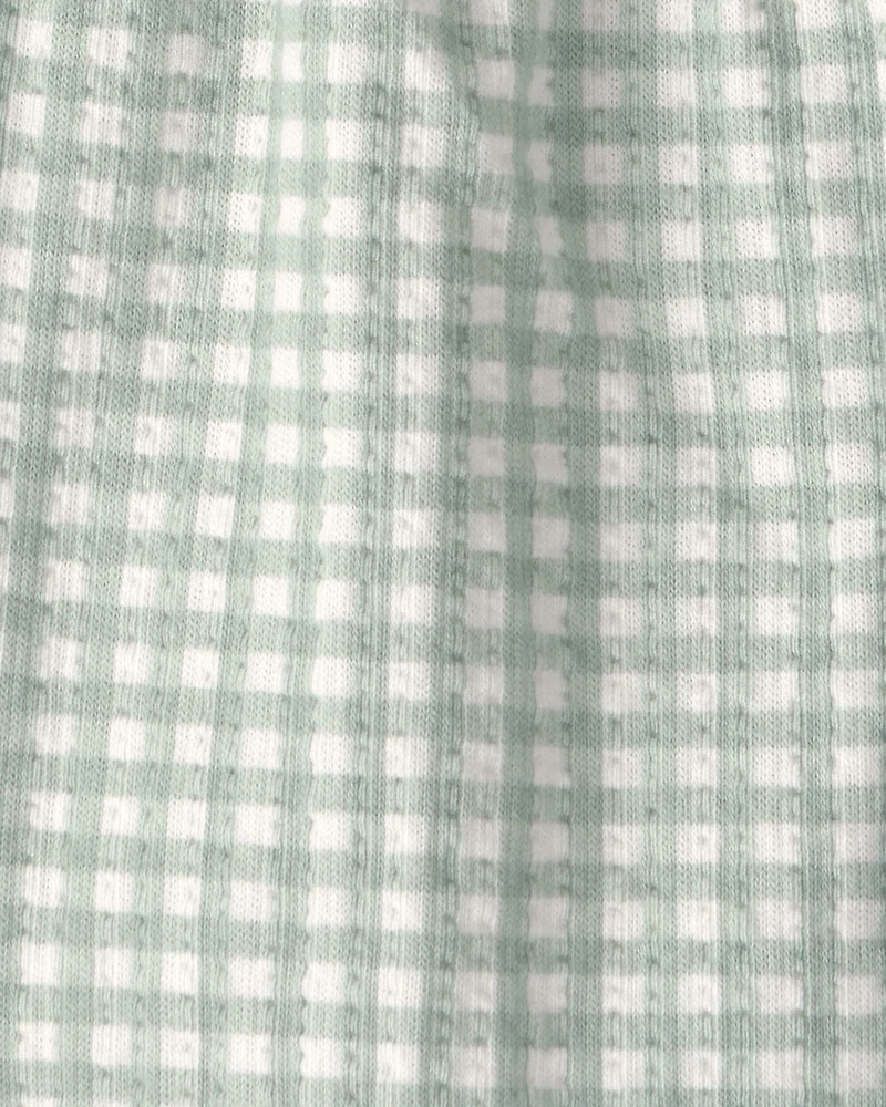 Baby 2-Piece Gingham Top & Short Set - Green