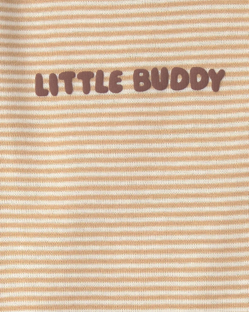 Baby Boy 3-Piece Dog Long-Sleeve Bodysuit & Pant Set - Brown/Cream