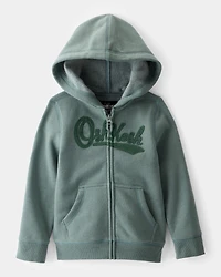 Toddler Boy DayDream Fleece  OshKosh Logo Zip Jacket - Green