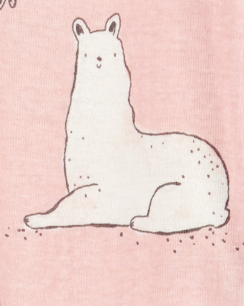 Baby Girl 2-Pack 2-Way Zip Cotton Sleep & Play Pajamas - Pink/Green