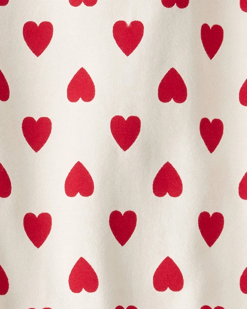 Toddler Girl 2-Piece Set Made with Organic Cotton in Forever Hearts Print