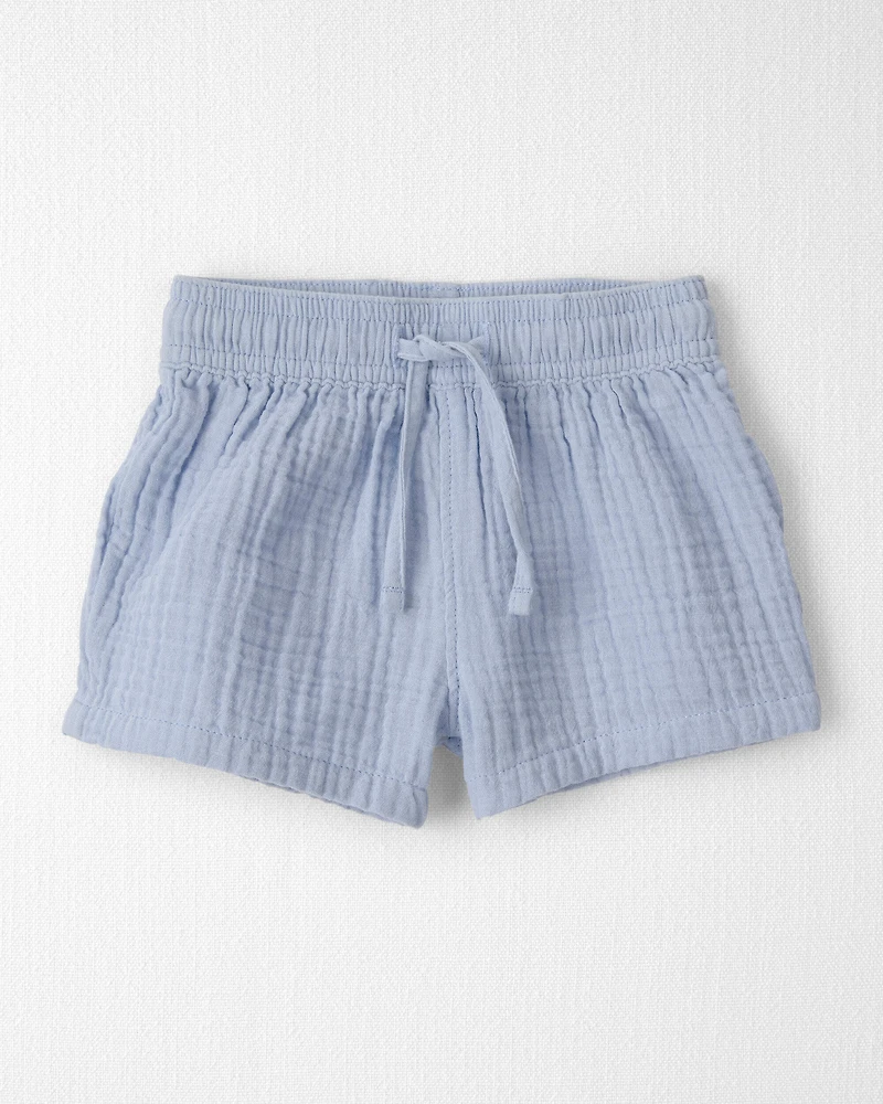 Baby Boy 2-Piece Organic Cotton Gauze Top & Short Set