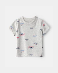 Baby Boy 2-Piece Boat Romper Set - Blue/Grey
