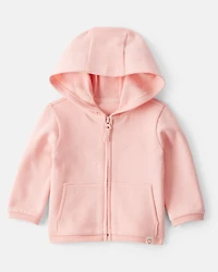 Baby Girl DayDream Fleece Long-Sleeve Zip-Up Jacket - Pink