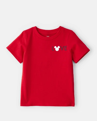 Toddler Boy Valentine's Day Disney© Mickey Mouse Short-Sleeve Graphic Tee - Red