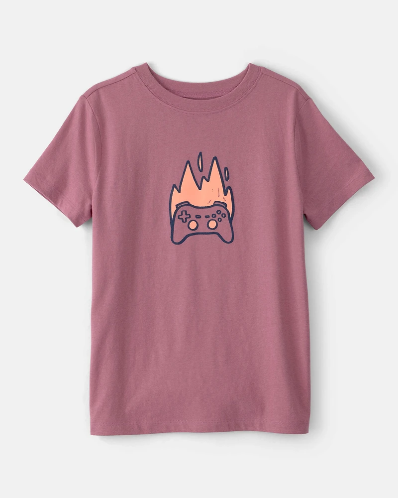 Boys Game Controller Graphic Tee - Red