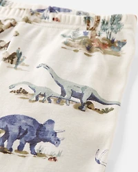 Toddler Dinosaur Print Organic Cotton Pajamas Set