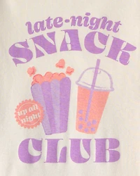 Girls Snacks 100% Cotton 6-Piece Pajama Sets - Pink/Purple/Cream