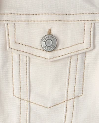Toddler Girl Twill Jacket - Ivory