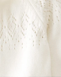 Baby Organic Cotton Sweater Knit Pointelle Jumpsuit