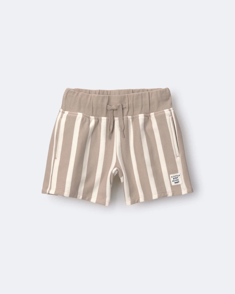 Toddler City Park™ Shorts in Stripes - Khaki/Cream