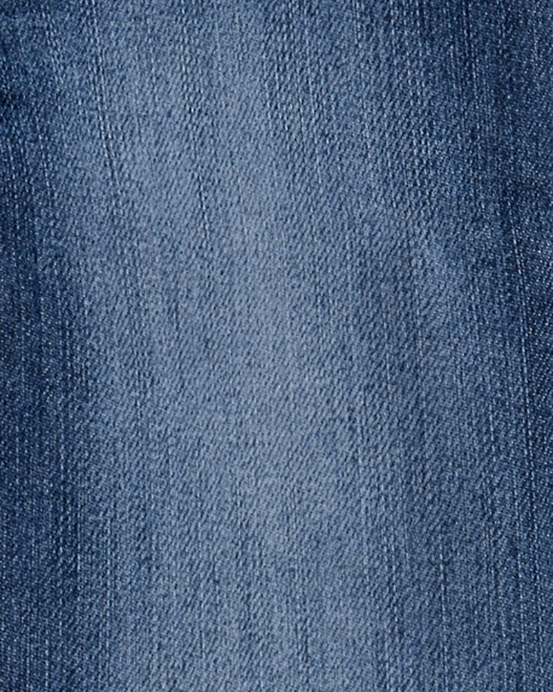 Girls Medium Wash Pull-On Skinny-Leg Jegging
