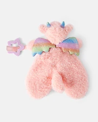 Girls Dragon Plush Toy - Pink