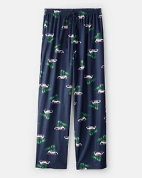 Adult Christmas Cars Loose Fit Pajama Pants - Navy