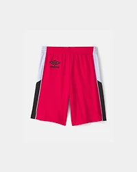 Kid Umbro Canada Mesh Soccer Shorts - Red/White/Black