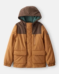 Boys Long-Sleeve Midweight Utility Jacket - Brown