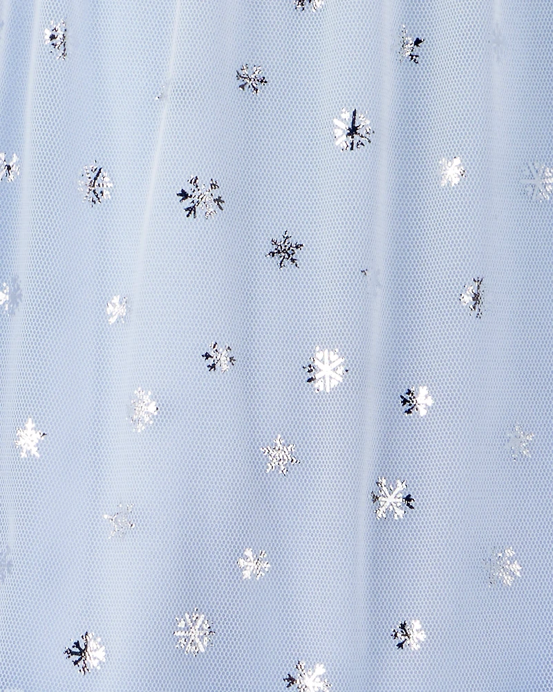 Toddler Girl Snowflake Princess Tulle Dress - Blue