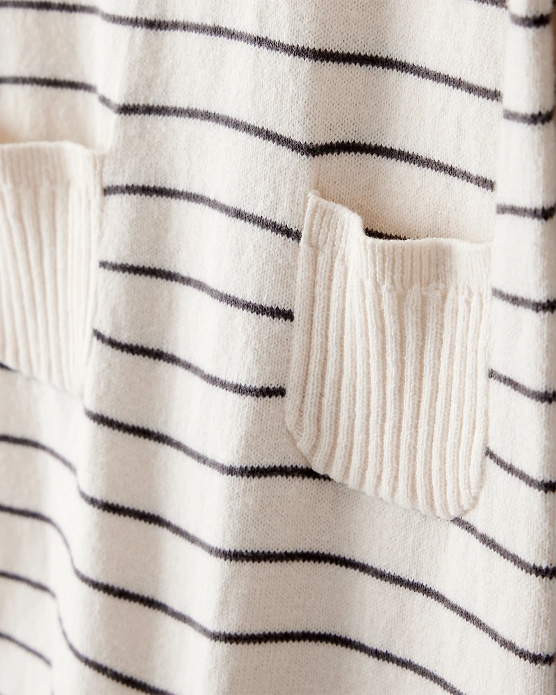 Baby Boy Striped Cotton Long-Sleeve Jumpsuit