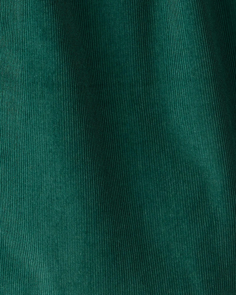 Toddler Girl Corduroy Long-Sleeve Occasion Dress - Green