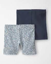 Toddler Girl 2-Pack Organic Cotton Ribbed Pedal  Shorts