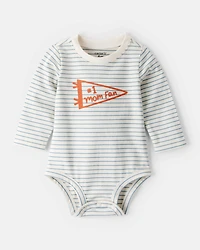 Baby Boy Mom Fan Long-Sleeve Graphic Bodysuit