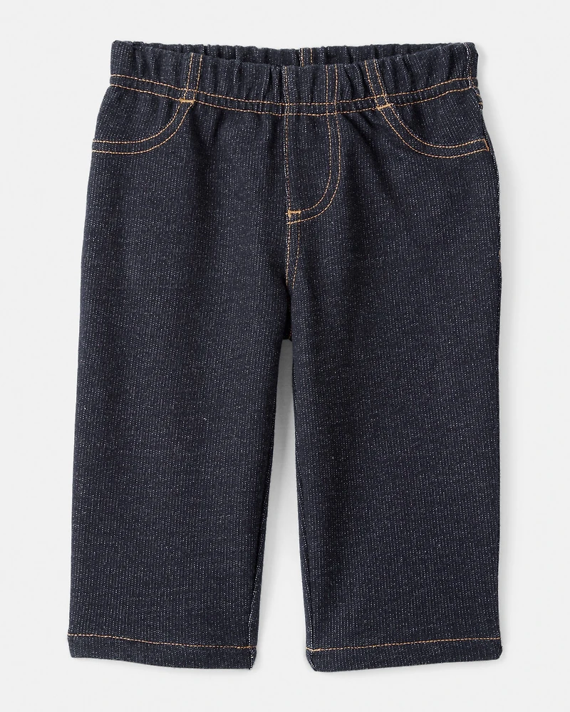 Baby Girl 3-Piece Heart Quilted Vest Outfit Set - Red