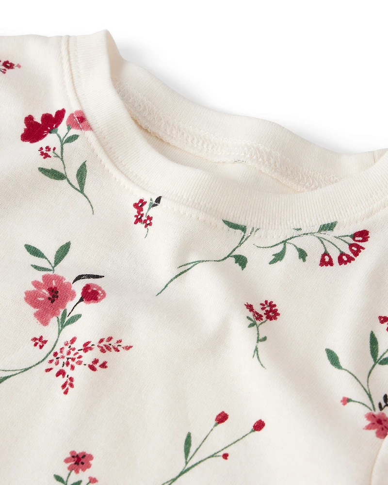 Baby Organic Cotton Pajamas in Rosethorn Hollow Print