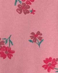 Toddler Girl Floral French Terry Long-Sleeve Dress Set - Pink/Cream