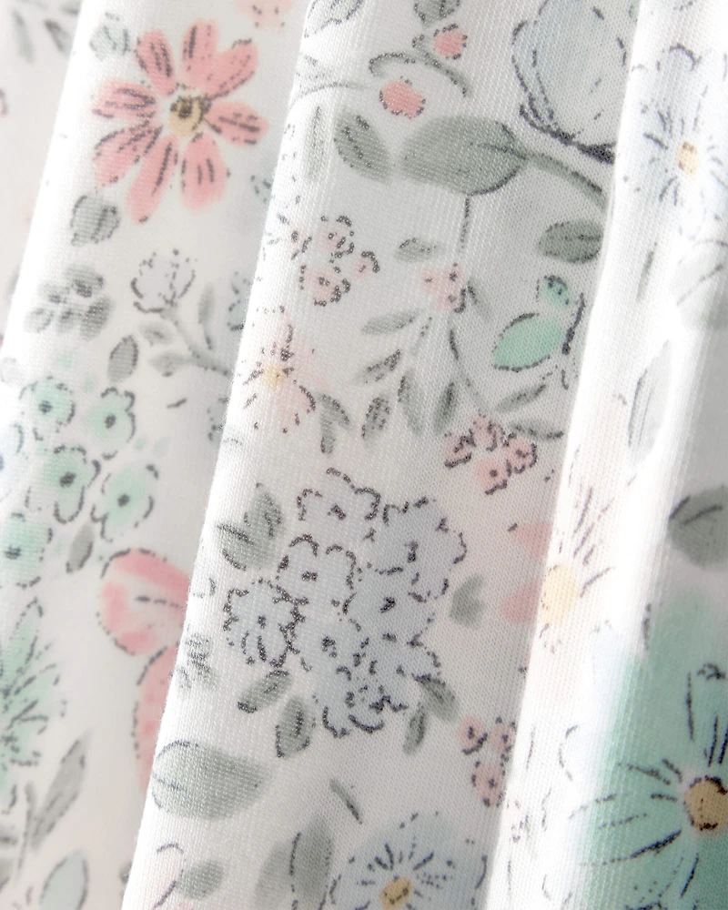 Baby Girl Butterfly Garden 2-Way Zip PurelySoft Footie Sleep & Play Pajama