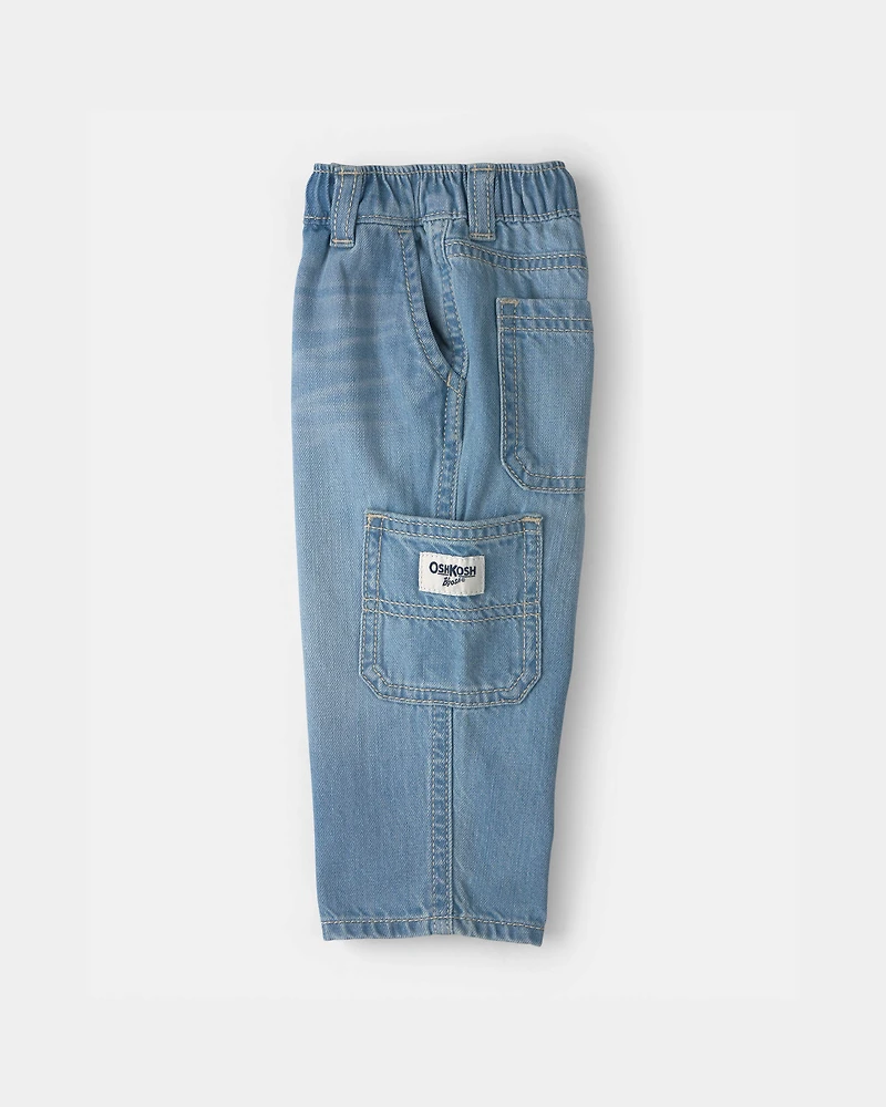 Baby Boy Wide-Leg Carpenter Jeans - Medium Wash