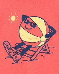 Toddler Boy Beachball Graphic Tee - Orange
