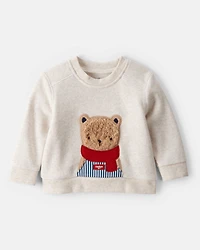 Baby 'Josh B'gosh' Bear Fleece Sweatshirt - Heather Cream