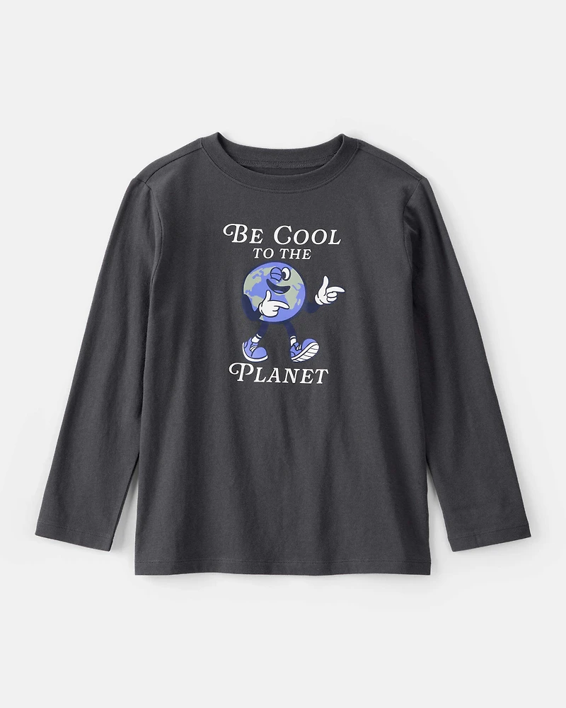 Boys Planet Long-Sleeve Graphic Tee - Grey