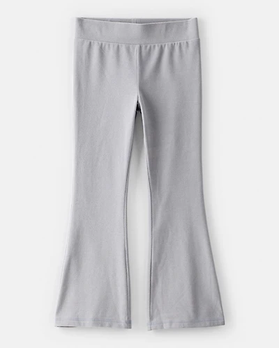 Girls Microfleece Flare Pants - Grey