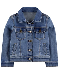 Baby Girl Denim Jacket - Medium Wash