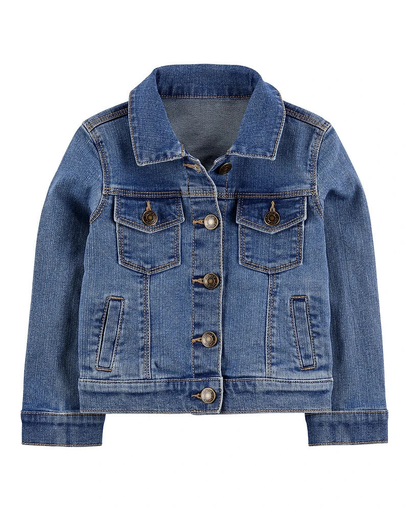 Baby Girl Denim Jacket - Medium Wash