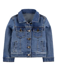 Baby Girl Denim Jacket - Medium Wash