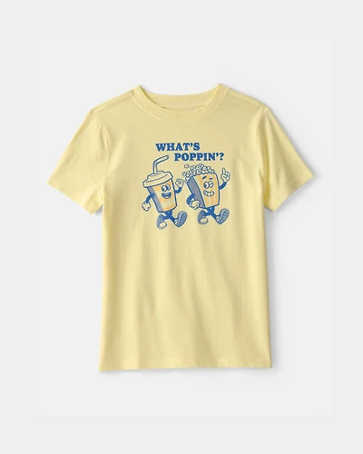 Kid Popcorn Graphic Tee - Yellow