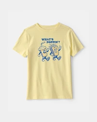 Kid Popcorn Graphic Tee - Yellow