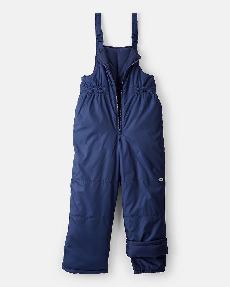 Kid Overall Snow Bibs - Navy
