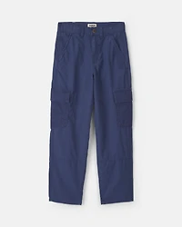 Boys Baggy Cargo Pants - Navy Blue