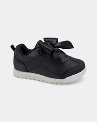 Toddler Girl Bow Slip-On Sneakers - Black